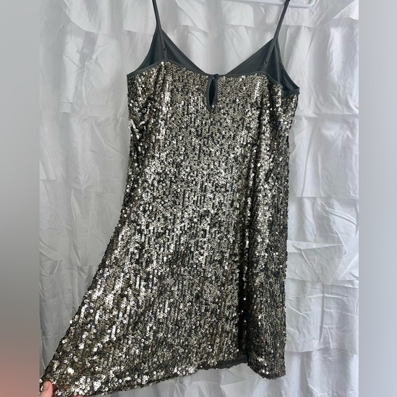 Abercrombie silver sequin bedazzled party dress, size medium. - Picture 2 of 5